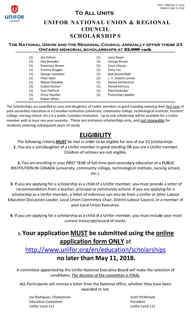 Ed BURSARY 2018 LEGAL SIZE