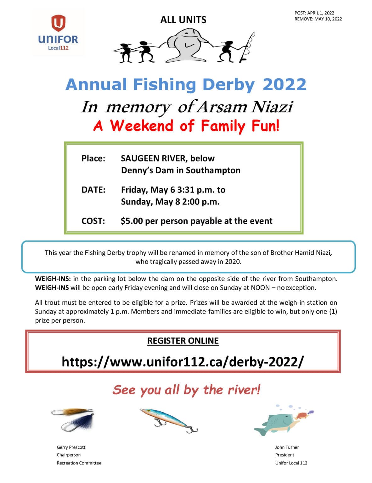 ANNUAL FISHING DERBY 2022 | UNIFOR Local 112