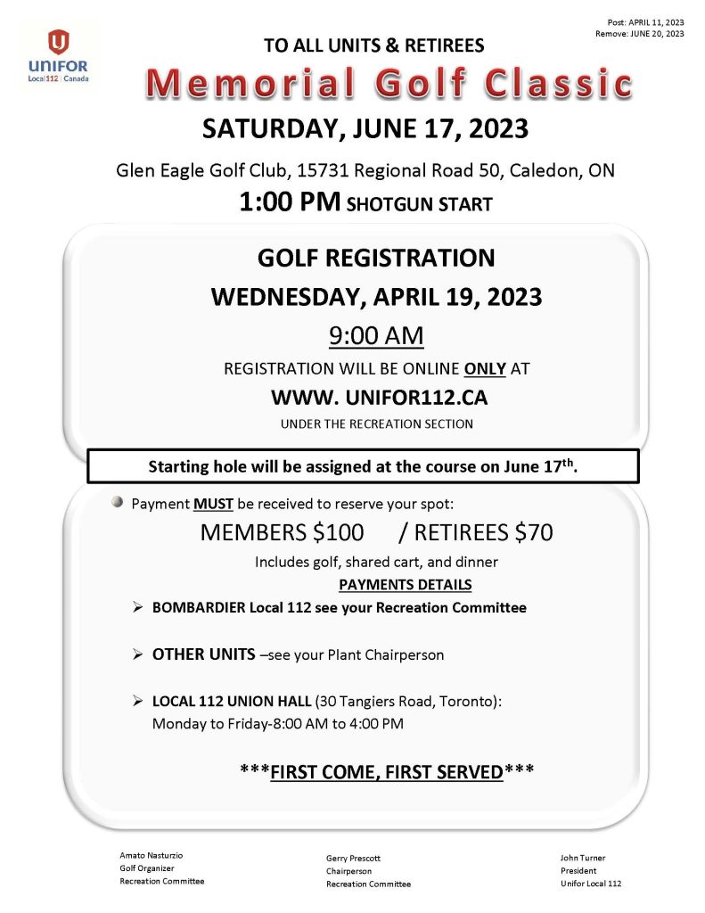 Memorial Golf Classic 2023