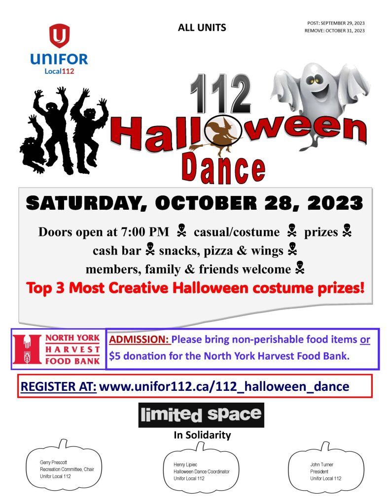 2023 112 HALLOWEEN DANCE NOTICE