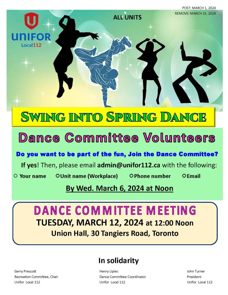 2024 SPRING DANCE COMMITTEE VOLUNTEERS AND MEETING