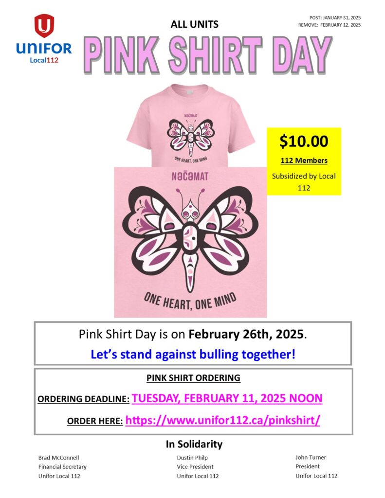 2025 PINK SHIRT DAY ORDERING